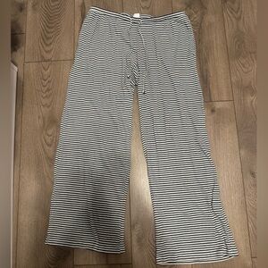 Hollister Blue and White Striped Wide Leg Pants